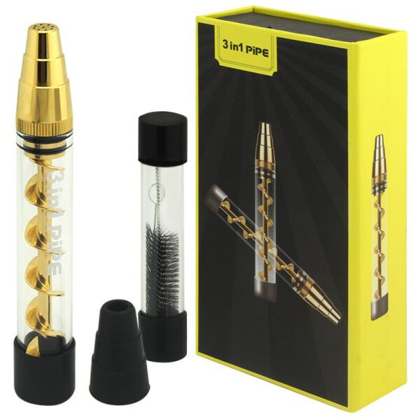 3in1 Glass Twist Pipe