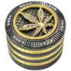 Grinder Leaf black/gold 52mm 4-Teillig